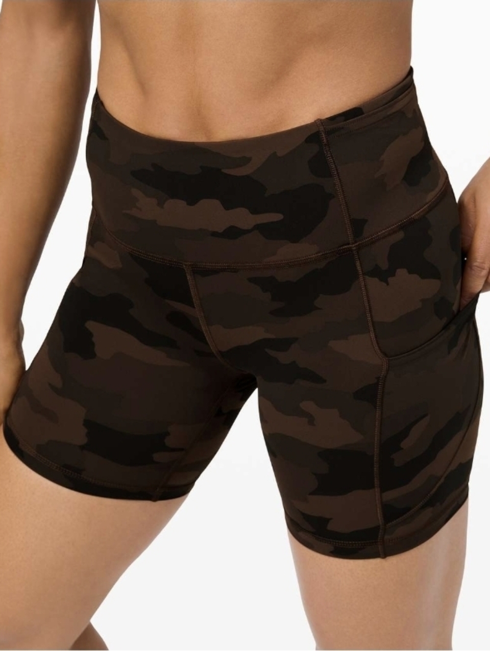 Lululemon Shorts, Size US 4, Camo Brown Earth Multi